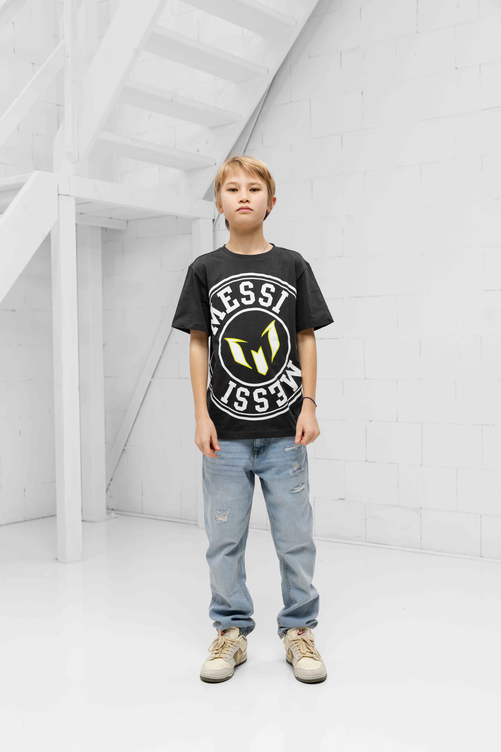 Vingino X Messi Heric T-Shirt Kids Donkergrijs