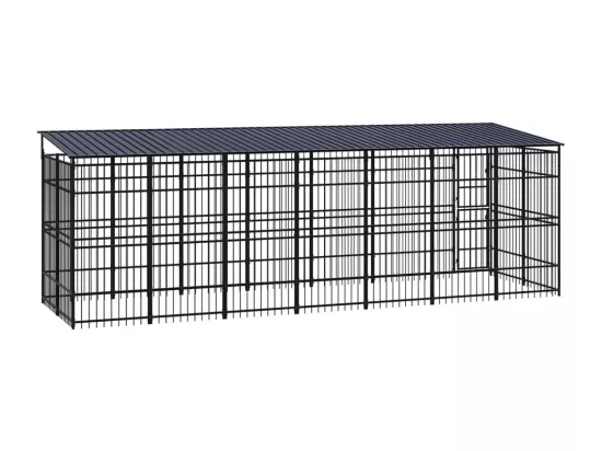 Chenil cage enclos pac noire 672 x 192 x 200 cm 02_0041737