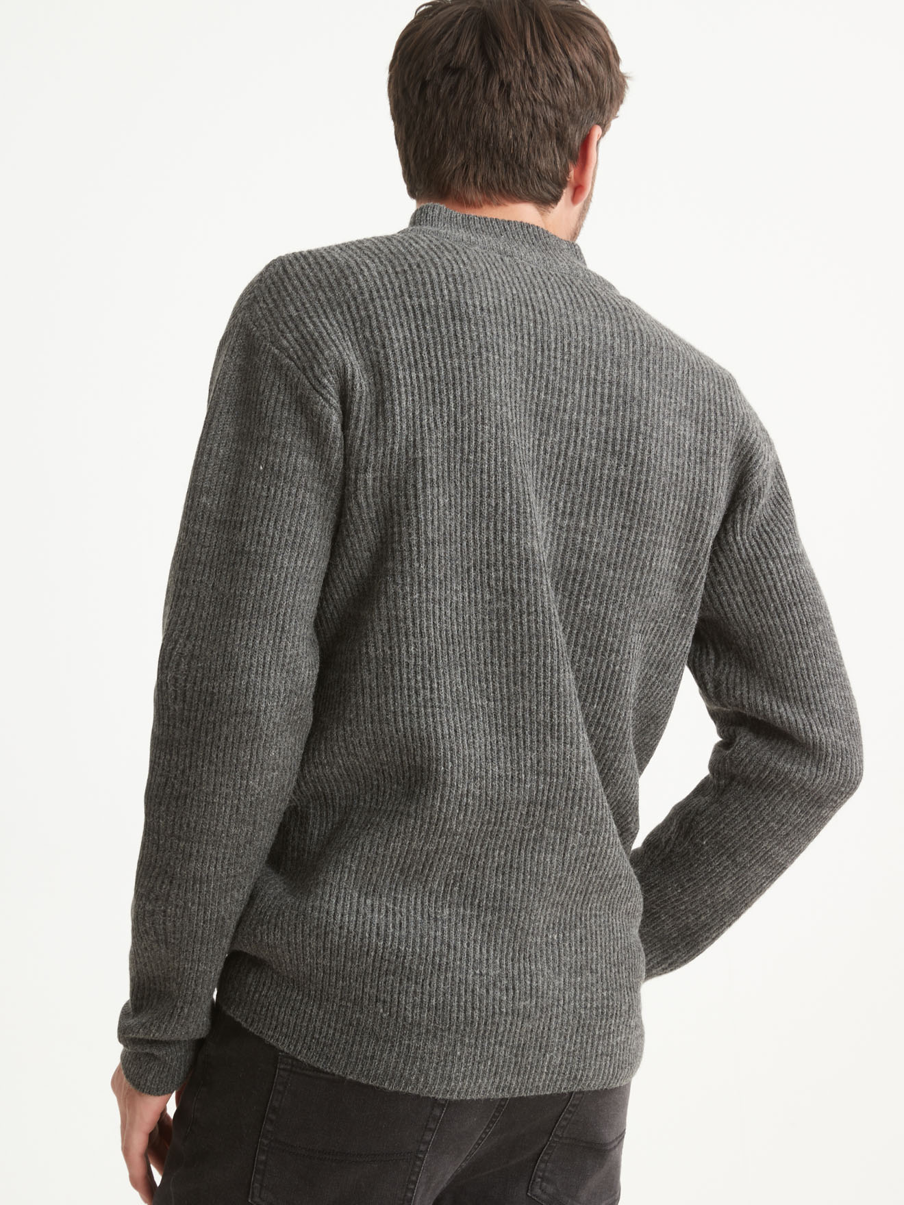 Gilet zippé en côtes anglaises