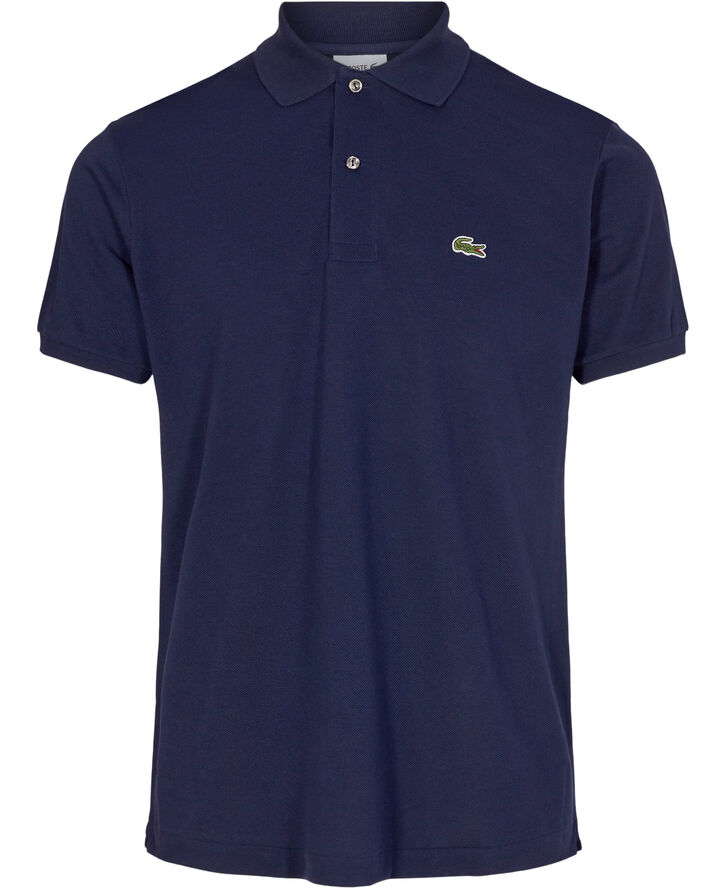 Lacoste SHORT SLEEVED RIBBED COLLAR SHIRT Blå