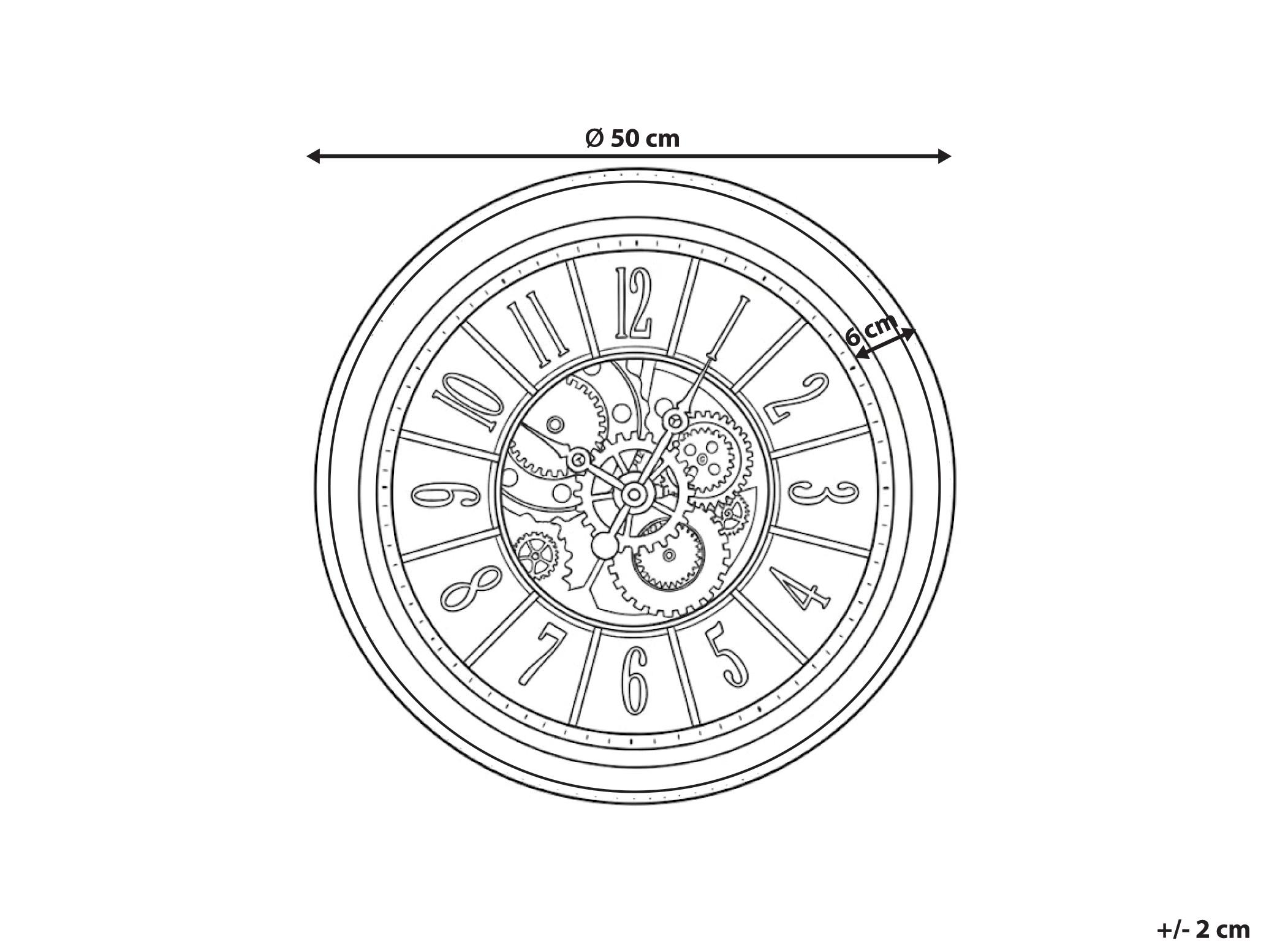 Wandklok CAUDETE 50 cm Goud
