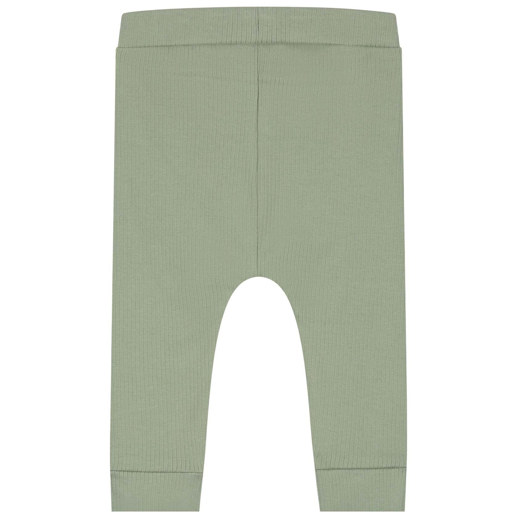 Prénatal newborn broek rib  effen groen