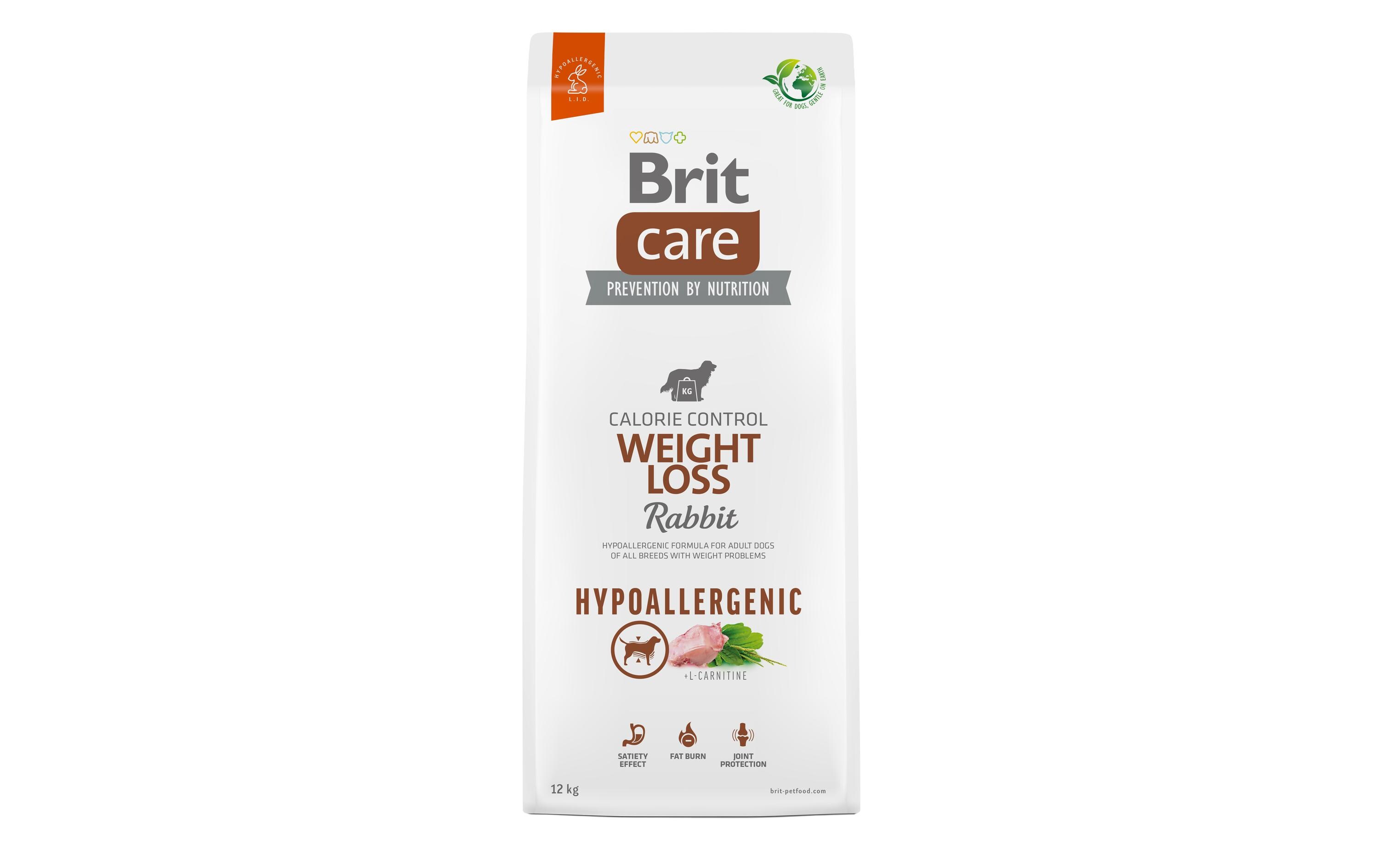 Trockenfutter Care Weight Loss Hypoallergen Kaninchen, 12 kgAlleinfuttermittel für erwachsene Hunde grosser Rassen (ab 25 kg)
