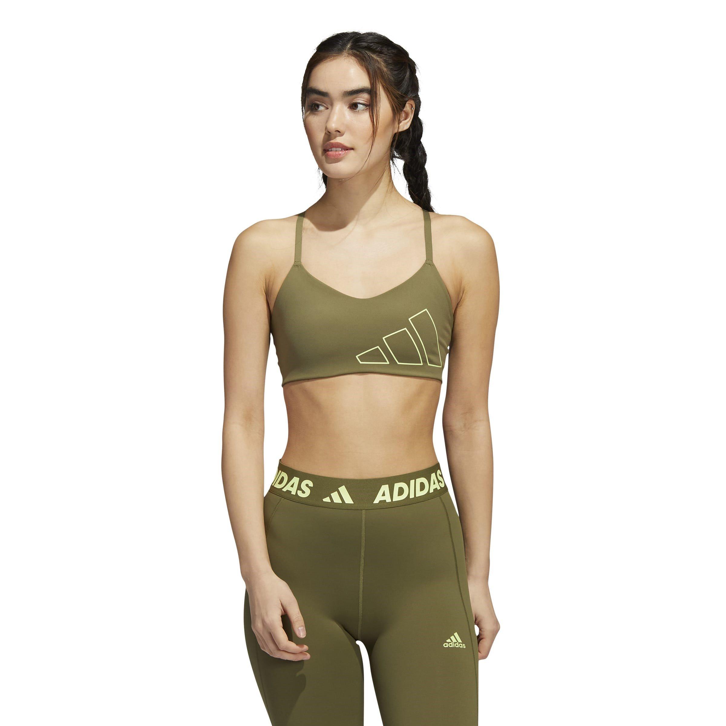 adidas Aeroreact Training Light Support Logo Bra Womens