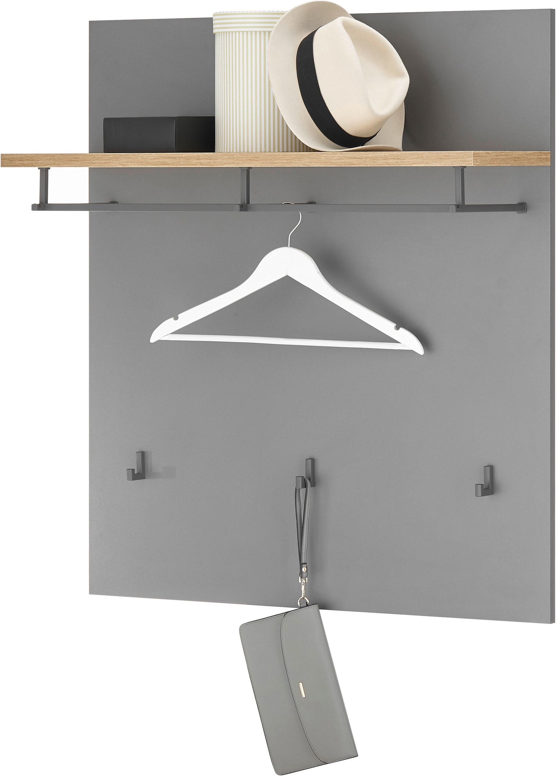 HBZ Garderoben-Set »5-tlg. Eiche Stripes Optik Flurgarderobe Stellmass BxHxT 260x197x38 cm« 5 Stk. tlg.