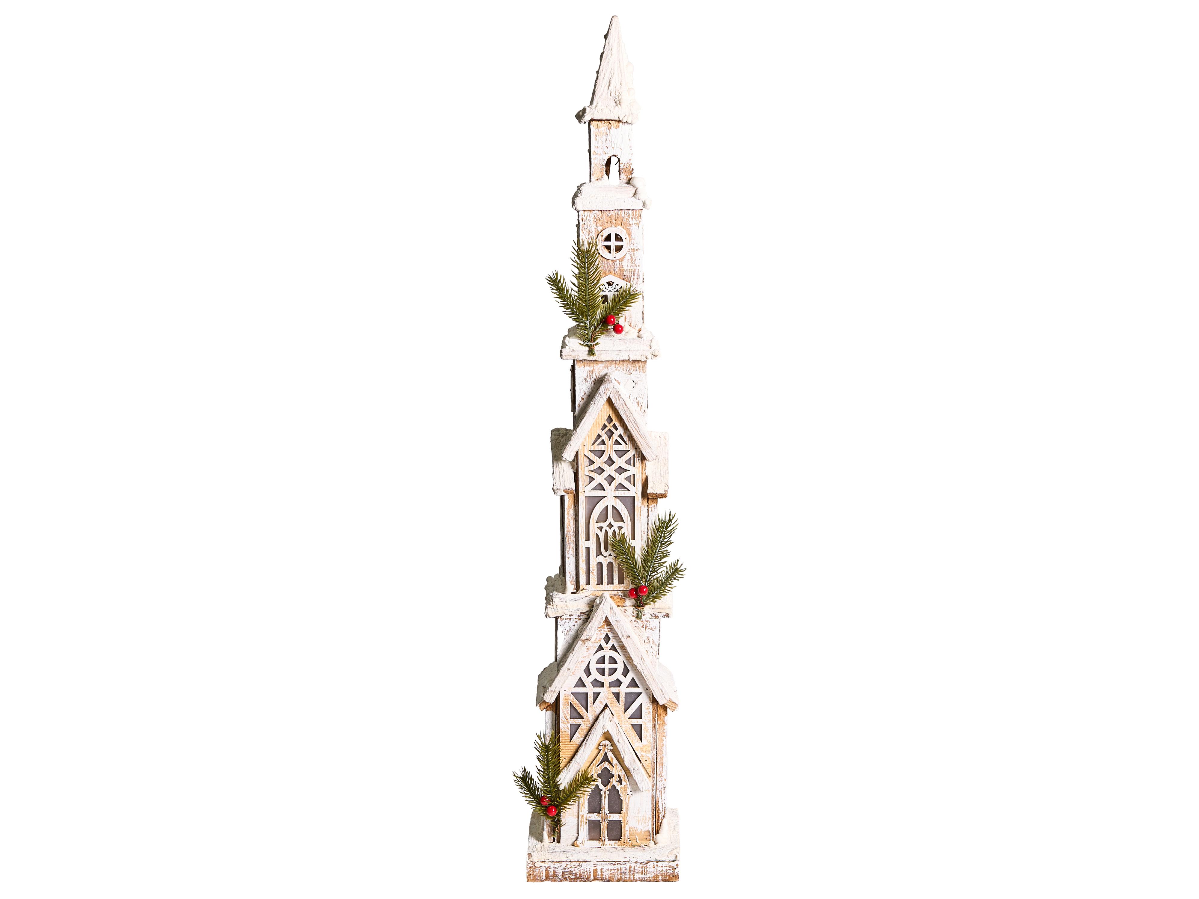 Kerstdecoratie LED NASIJARVI Huis 85 cm Lichtbruin