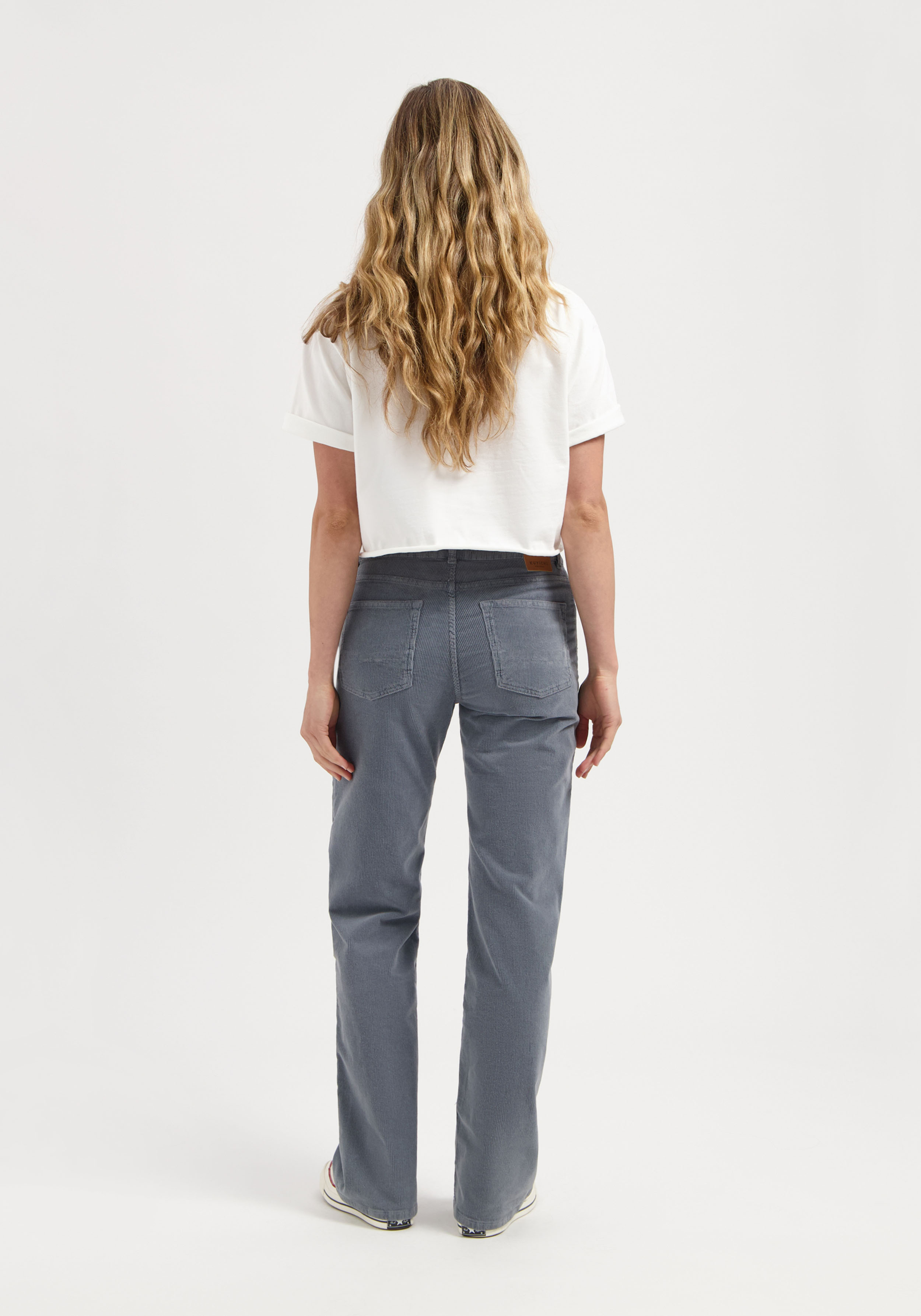 Kuyichi Cord-Hose Lena Loose Corduroy Cloud Blue