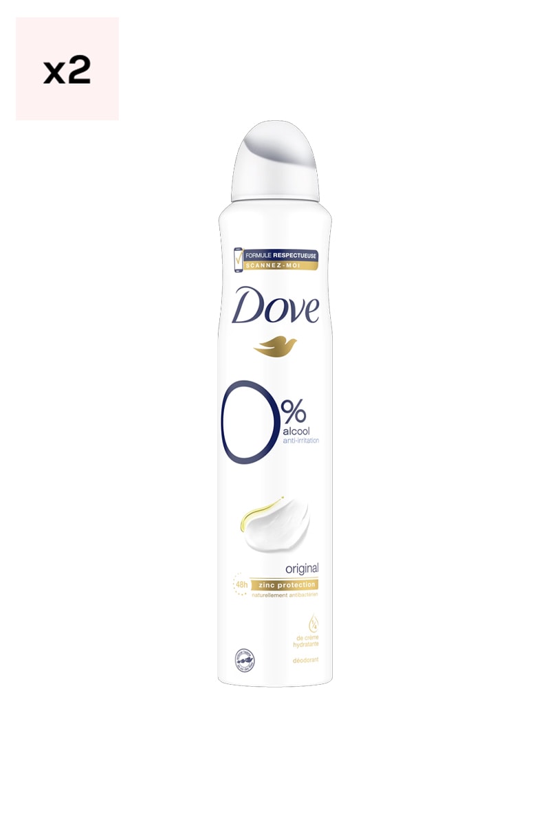 Déodorants spray - 0% alcool - 2 x 200 ml