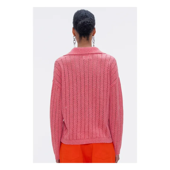 Our Sister Pull Polo Percy Lin et Coton | Rouge