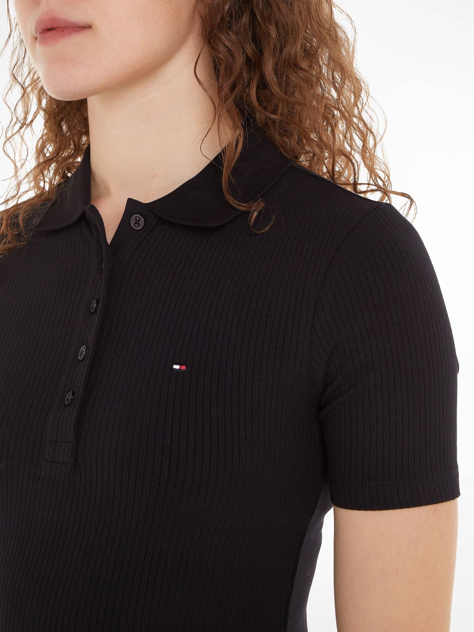 Tommy Hilfiger| Damen Poloshirt SLIM 5X2 RIB POLO