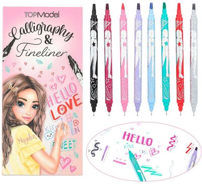 TOPModel Skrivesett 8-pack, Calligraphy & Fineliner