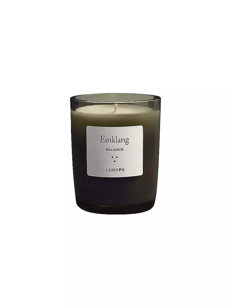 LOOOPS Duftkerze 75g EINKLANG dunkelgrün