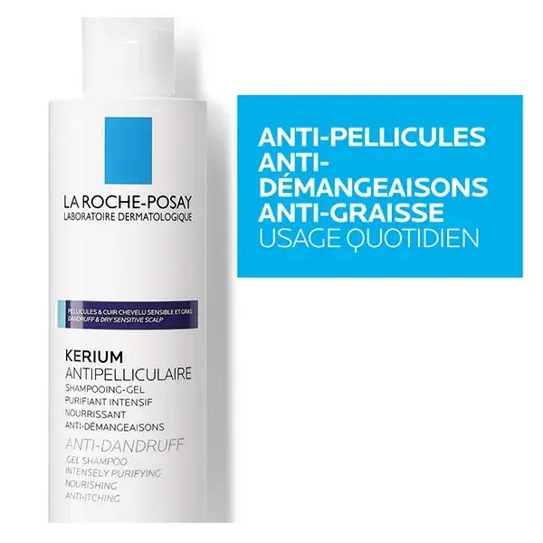 Shampoo Anticaspa La Roche-Posay Kerium para Cabelos Oleosos 200ml