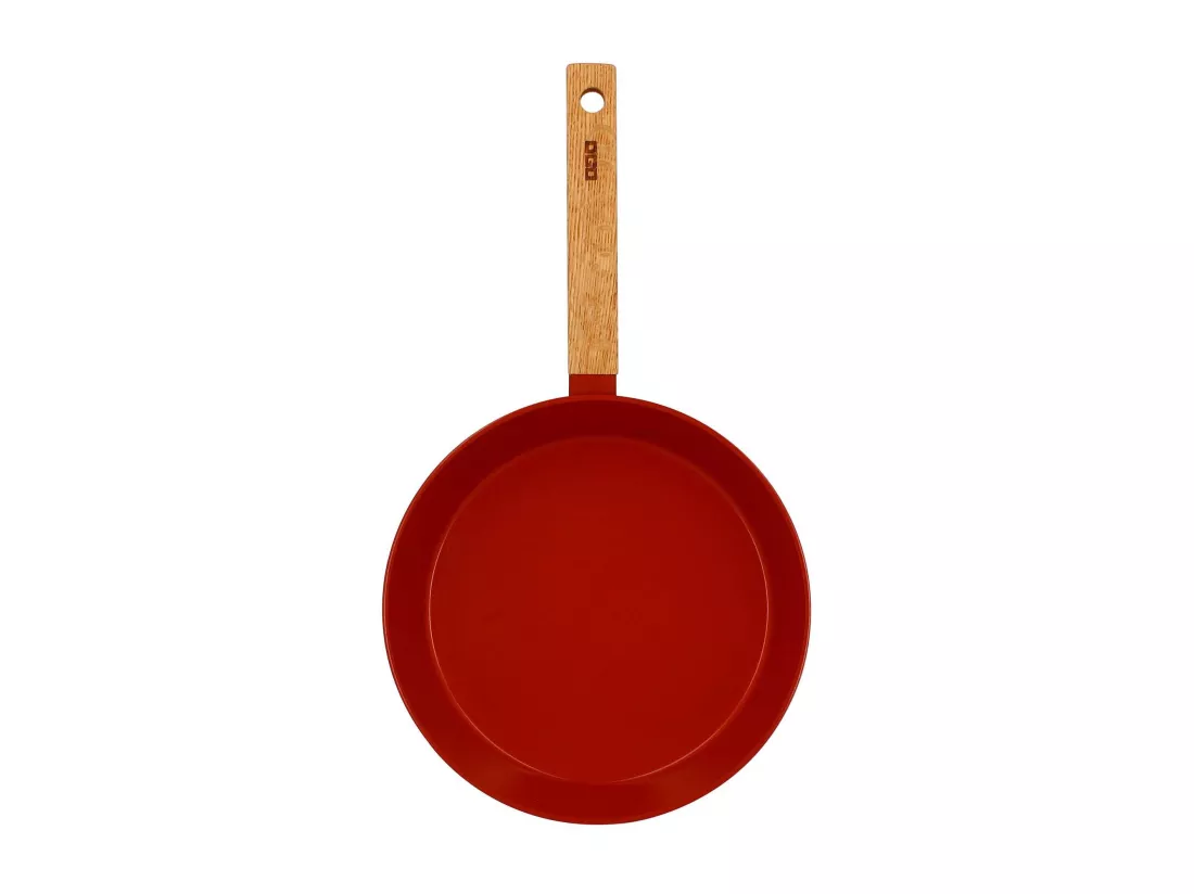 Ogo Living - Poele Ector 24cm En Aluminium Paprika Avec Manche En Bois