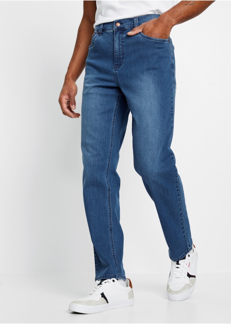Jean Classic Fit en power stretch T400 confort pour le ventre, Tapered