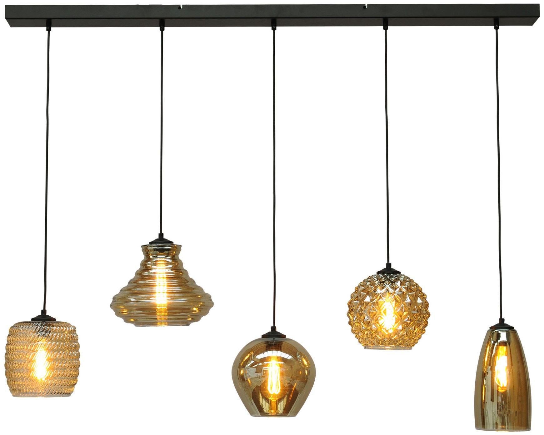 Hanglamp 2261-05-130-5-05-131 Quinto Smoke B130 x D8 cm