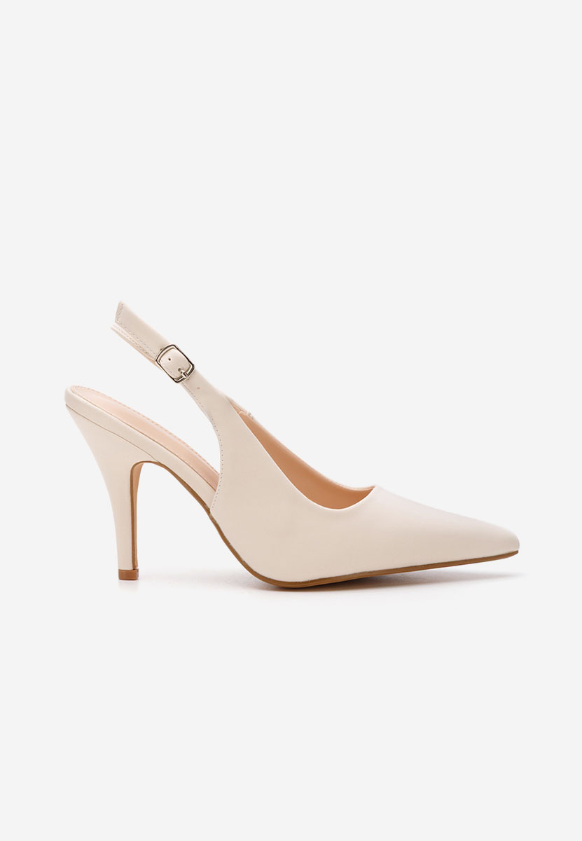 Chaussures à talon fin beige Teena