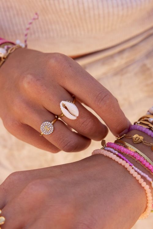 Statement ring met schelp