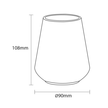 Sealskin Beker Conical porselein groen