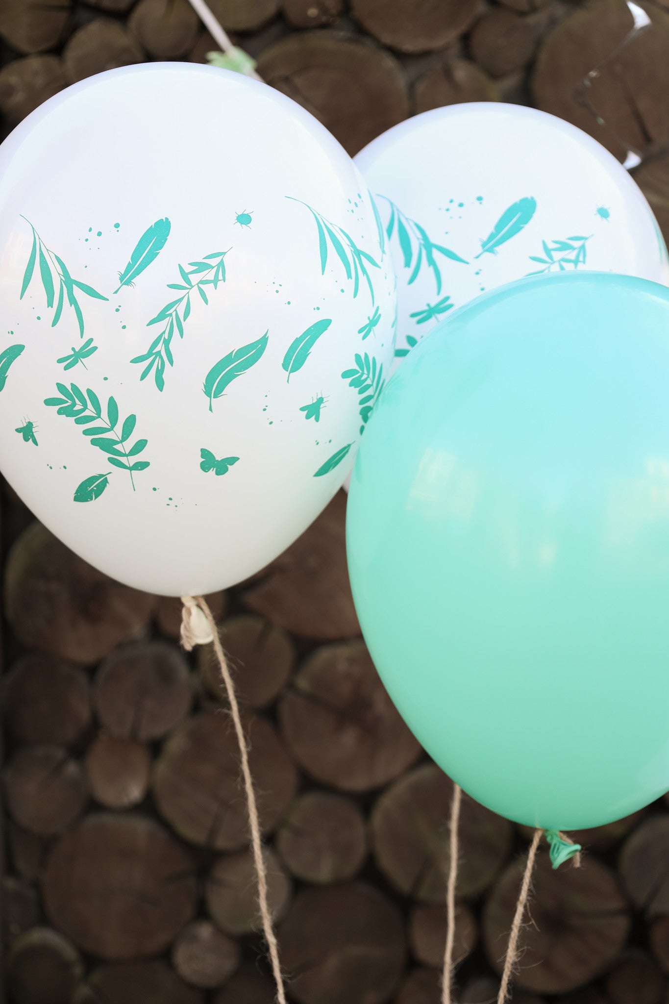 Ballonnen Natuur Groen 33cm 6st
