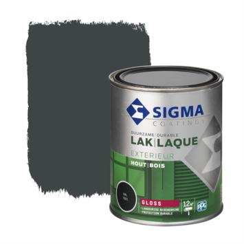 Sigma Exterieur buitenlak hoogglans RAL 7021 zwartgrijs 750 ml