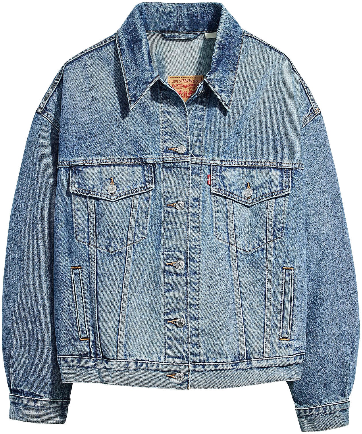 Levi's® Plus Jeansjacke »TRUCKER« in leichter Used-Waschung