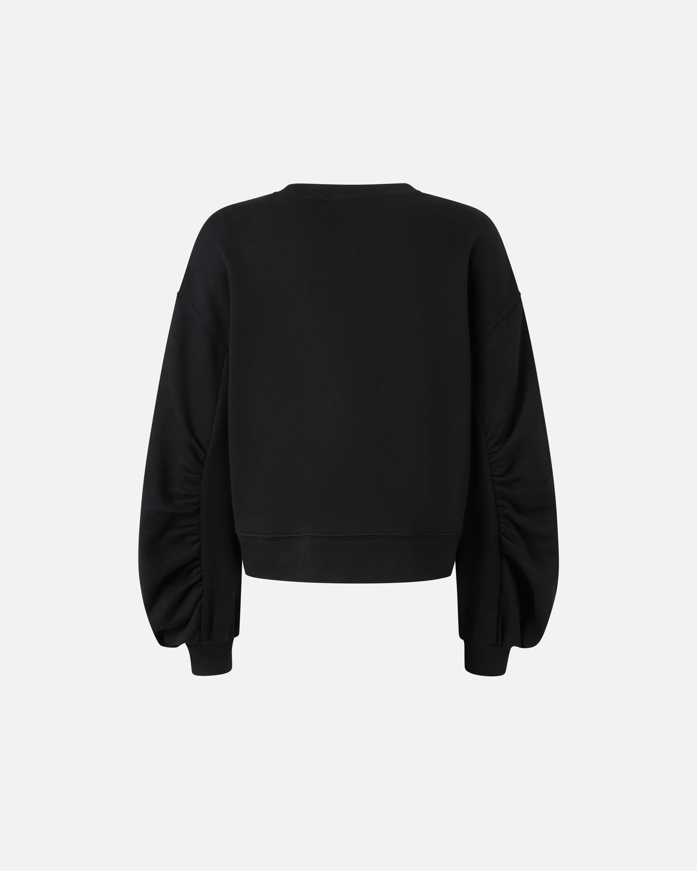 Sweat-shirt à manches larges et broderie bijou love birds | Noir