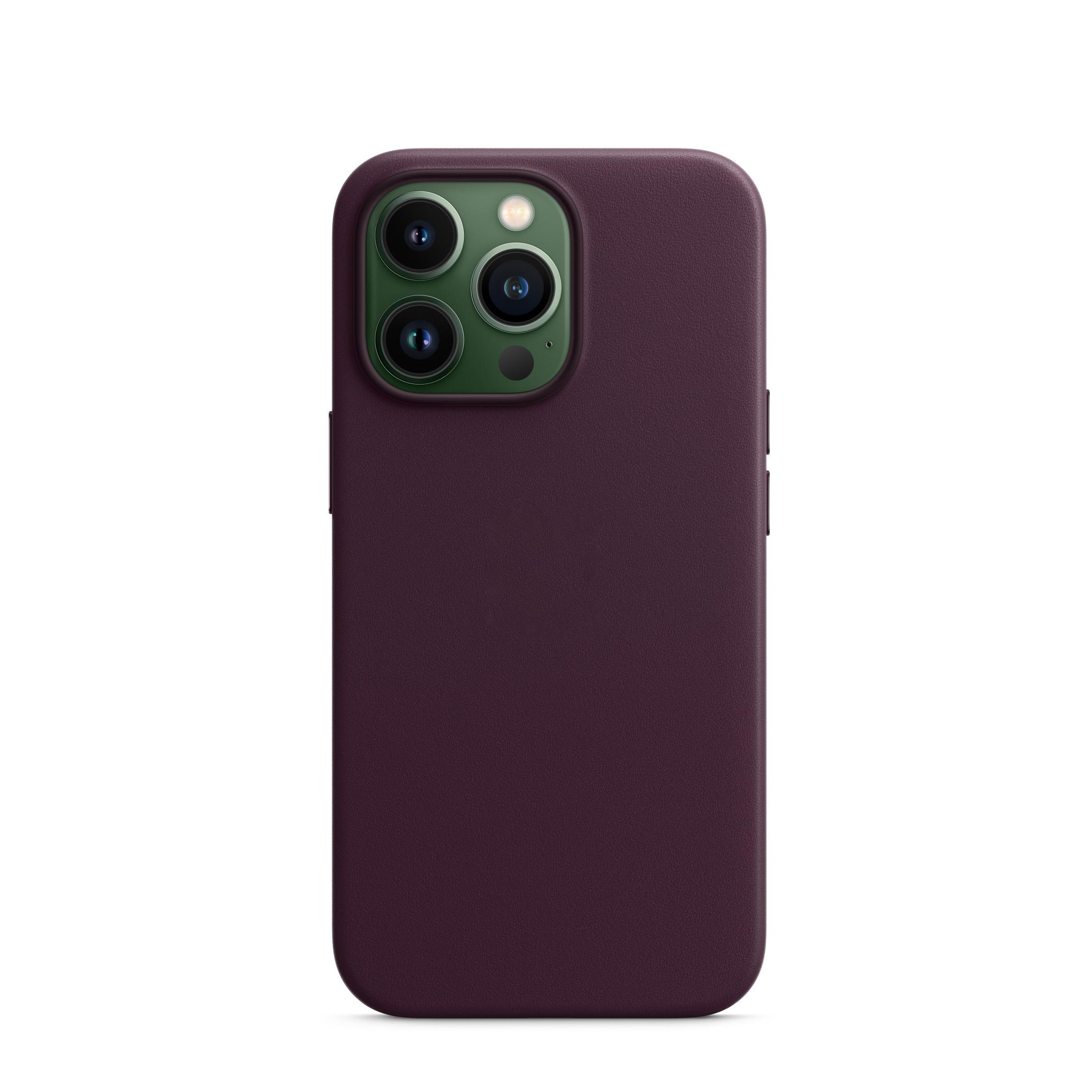 iPhone 13 Pro MagSafe Leder Case Schutzhülle - Dunkelrot