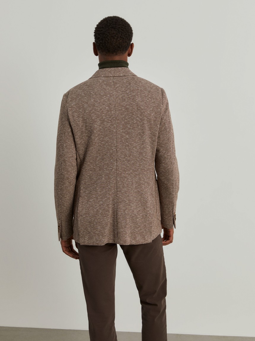 Blazer pied de poule slim fit