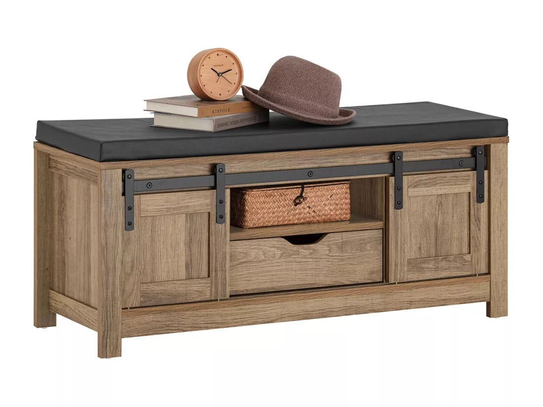 Banc à Chaussure Meuble de Rangement à Chaussures Armoire à Chaussures Meuble d'entrée, FSR118-BR