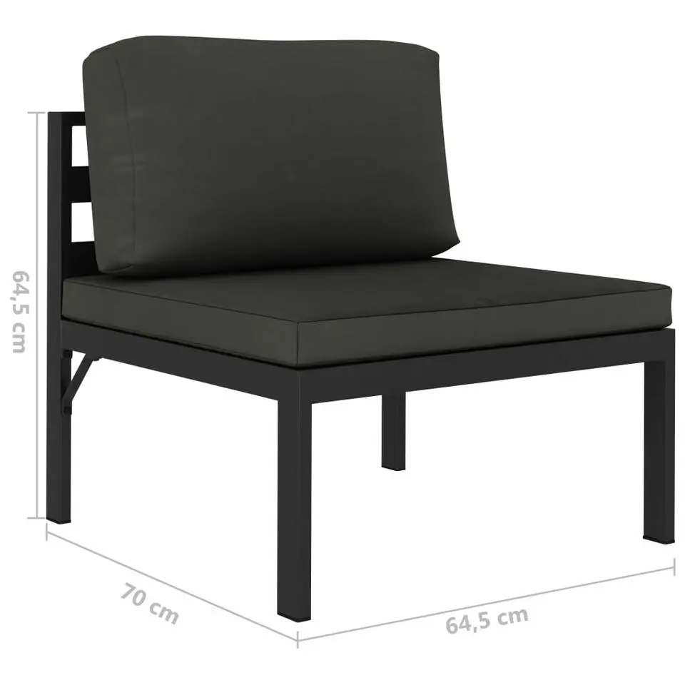 vidaXL - Loungeset - Antraciet - Poly rattan