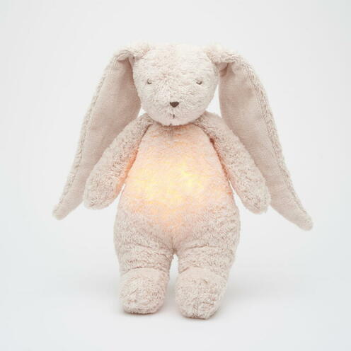 Moonie - lapin nature bio avec sons & lumières - Rose blush - MOONIE