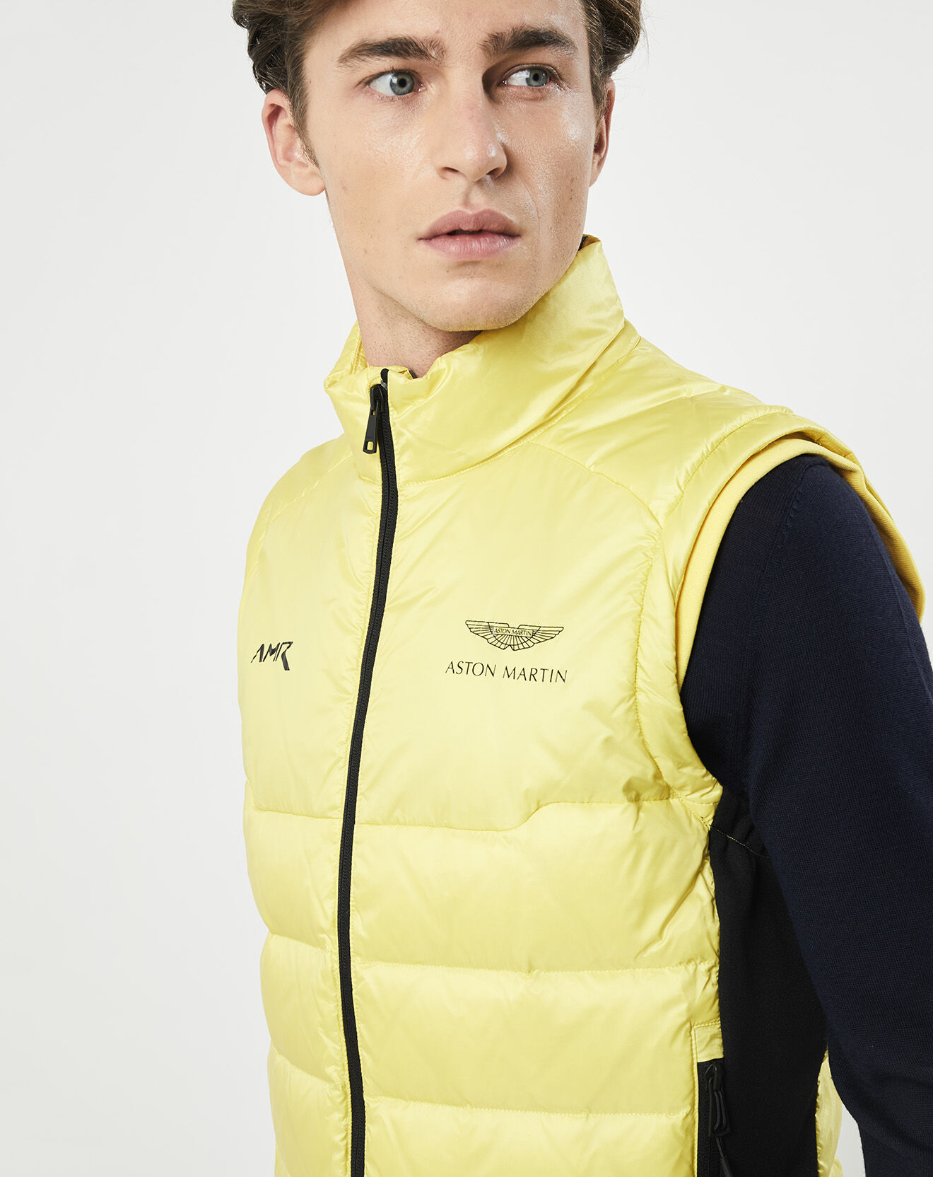 Hackett London Doudoune sans manches Aston Martin Racing jaune clair