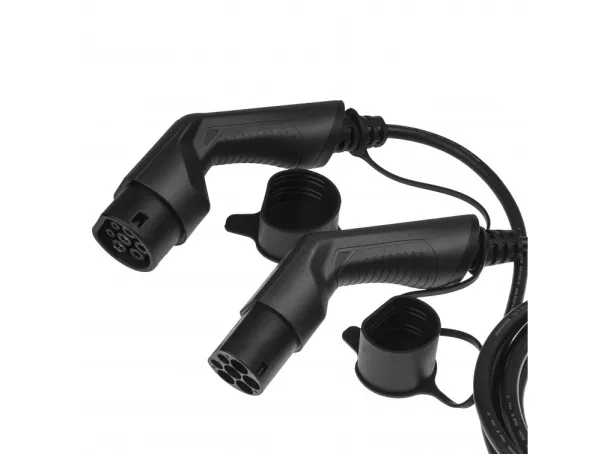 Green Cell ladekabel til elbil type 2 - optil 7,2 kW på 1 fase - 32A - 7 meter
