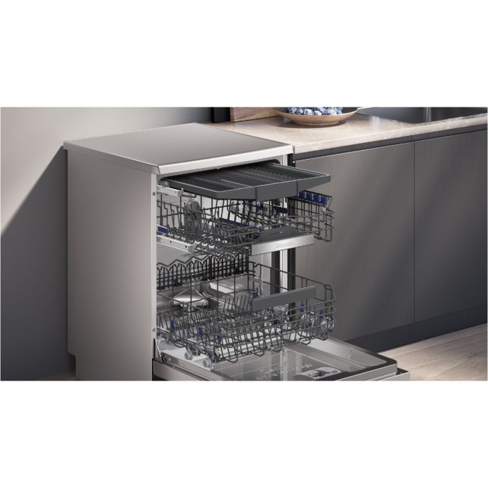 Siemens Stand-Geschirrspüler iQ300 SN25ZI49CE Silver Inox