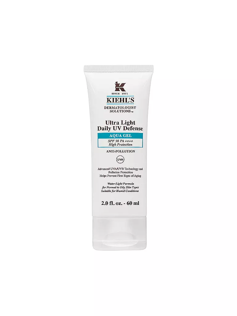KIEHL'S Sonnenpflege - Ultra Light Daily UV Defense Aqua Gel SPF50 60ml transparent