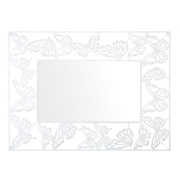 Mauro Ferretti Espelho Borboleta Branco 85X1X115 cm - 0660660000