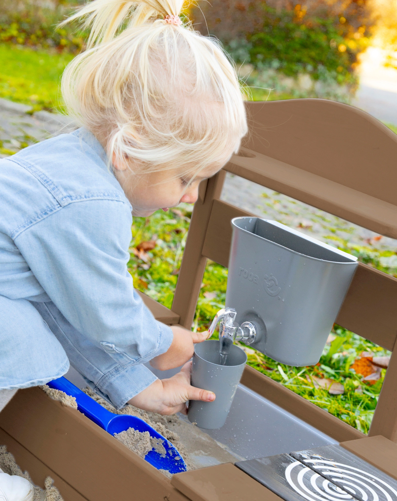 Kinder Matschküche zum Hängen I (Farbe: teak)