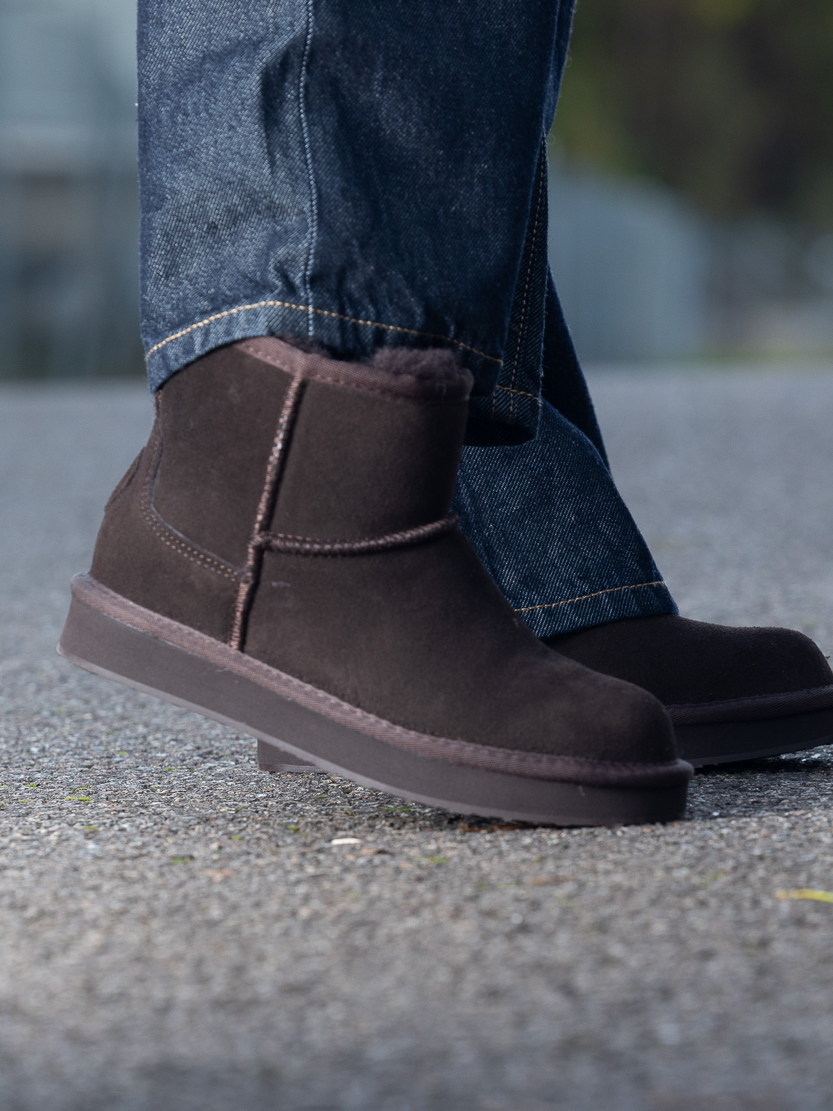 Nadigo Sheepskin Mid Dark Brown - Trapes Sko