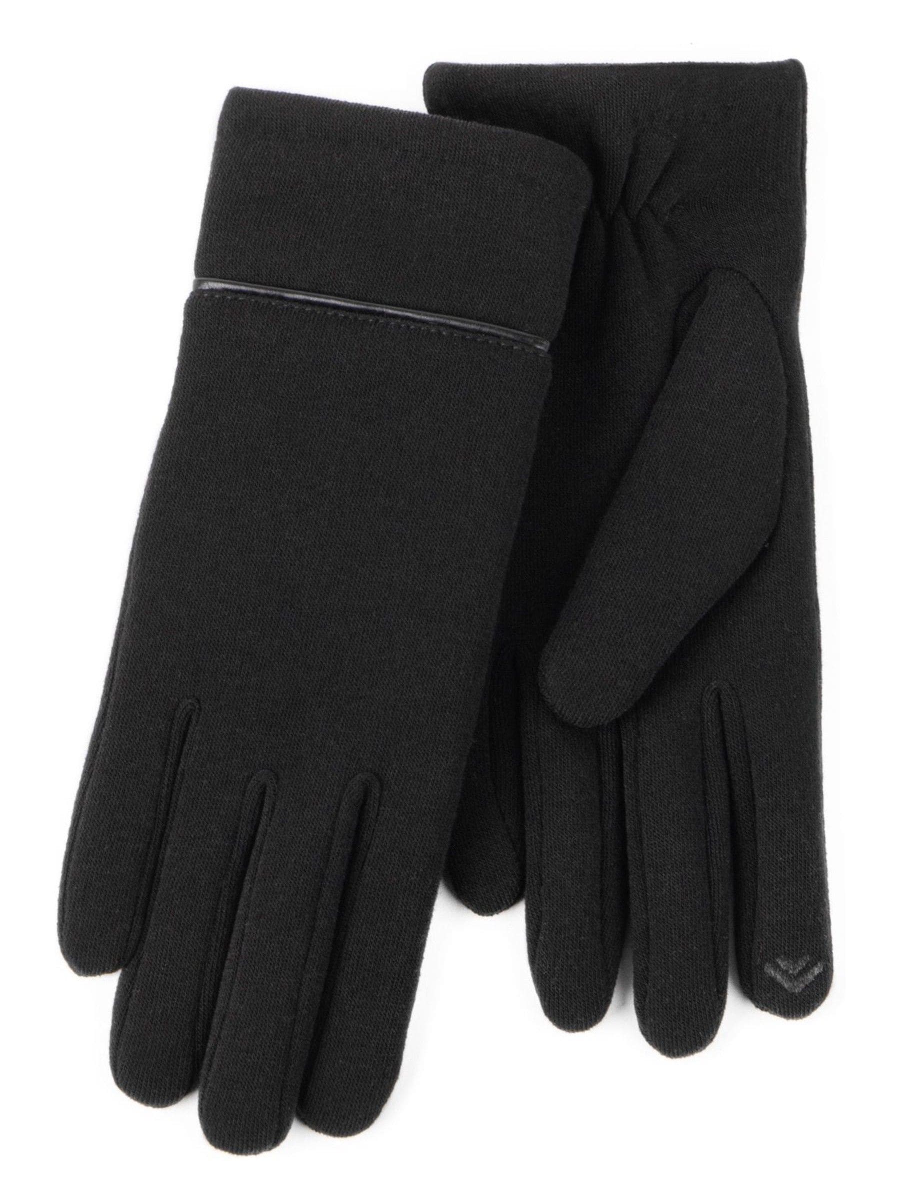 Zwart - Totes Isotoner thermische smartouch-winterhandschoenen met biesdetail voor dames
