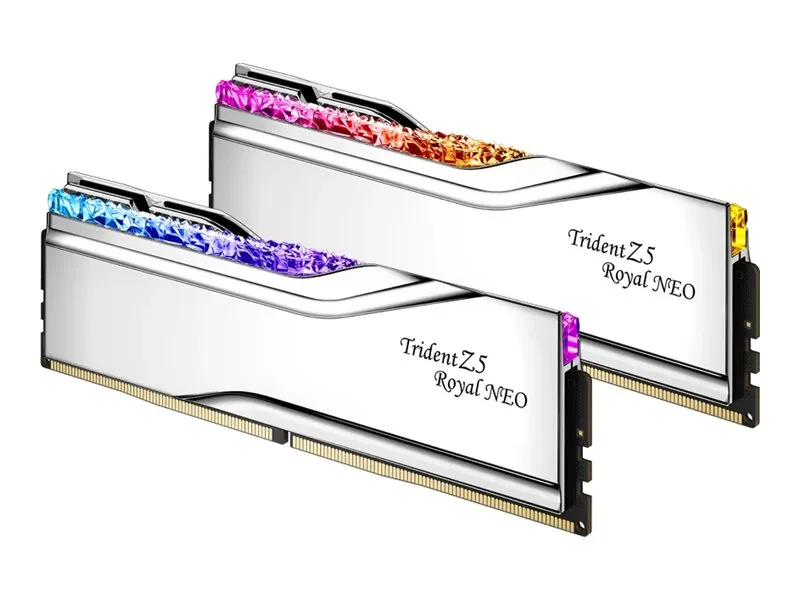 G.Skill Trident Z5 Royal Neo - DDR5 - sæt - 32 GB: 2 x 16 GB - DIMM 288-PIN - 8000 MT/s / PC5-64000 - CL38 - 1.45 V - ikke bufferet - ikke-ECC - sølv