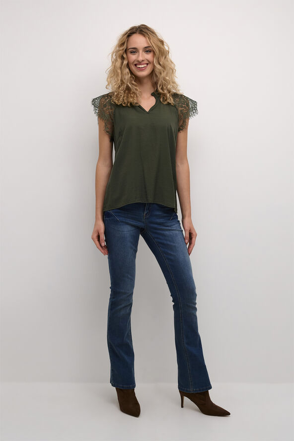 Cream CRNola Lace Blouse Deep depths