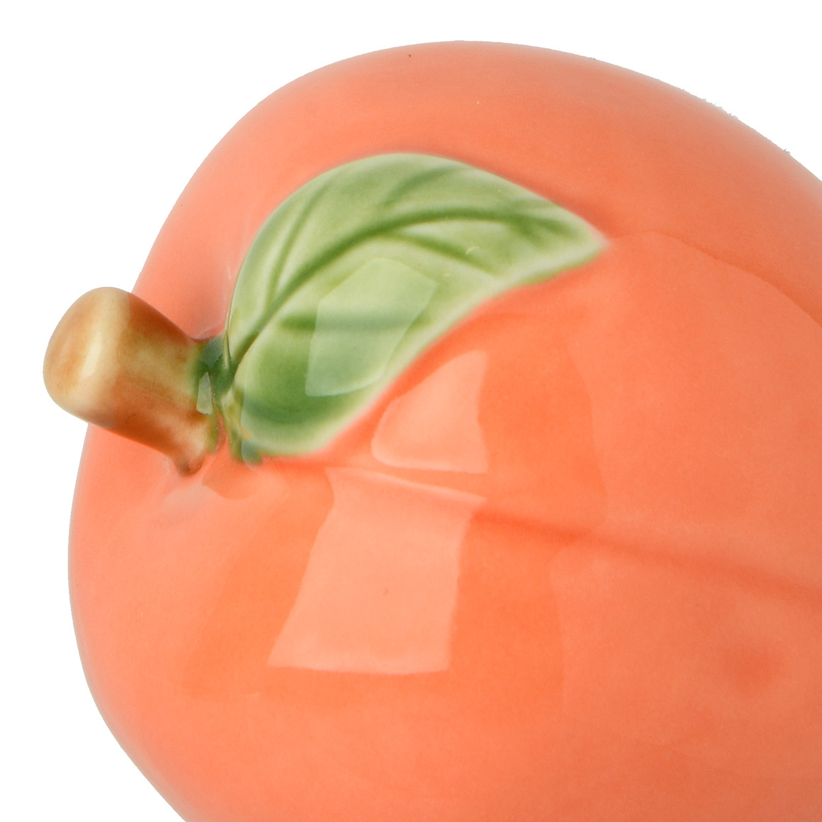 Deko-Pfirsich aus Keramik apricot