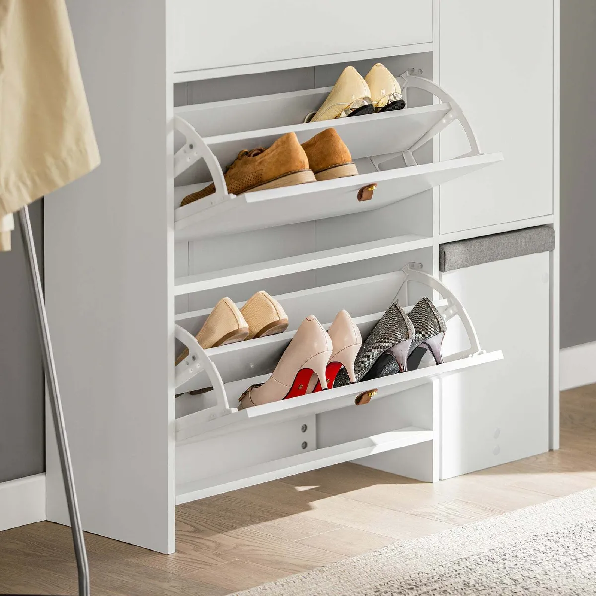 SoBuy Armoire à Chaussures 3 Abattants