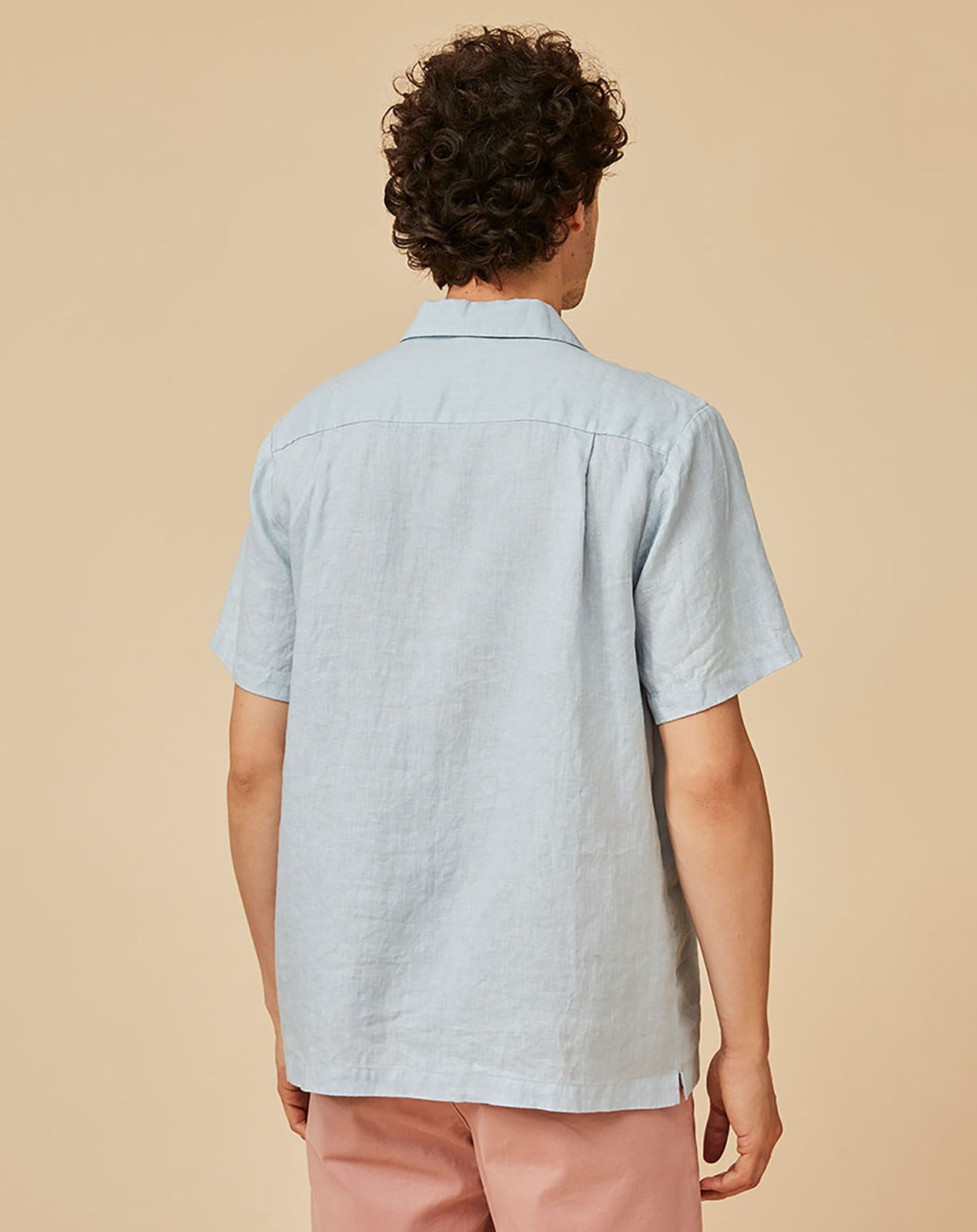 Harris Wilson Chemise Regular Fit 100% Lin Bernard azur