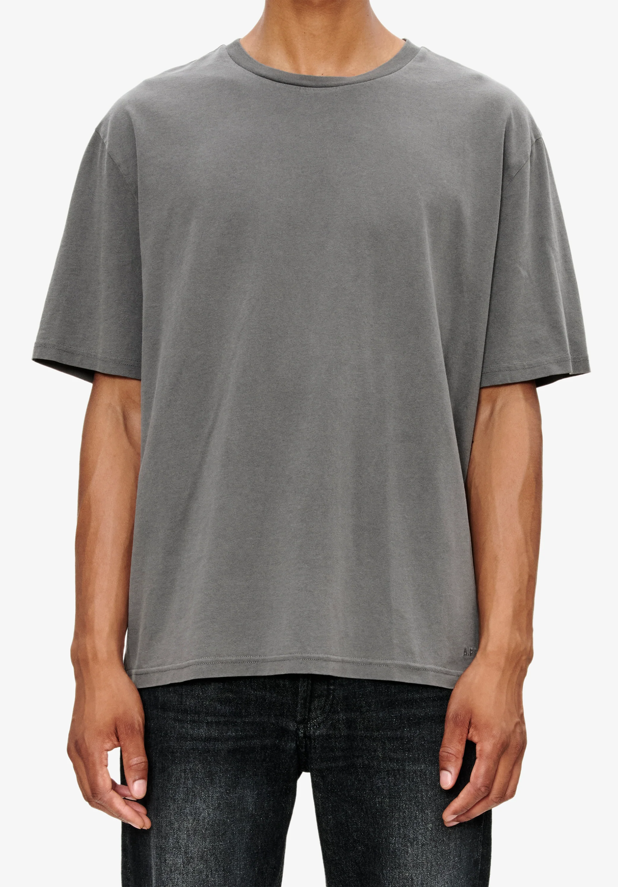 T-shirt délavé ample - Faux noir