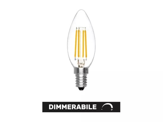 Ampoule LED Olive à intensité variable 6W 2700K E14