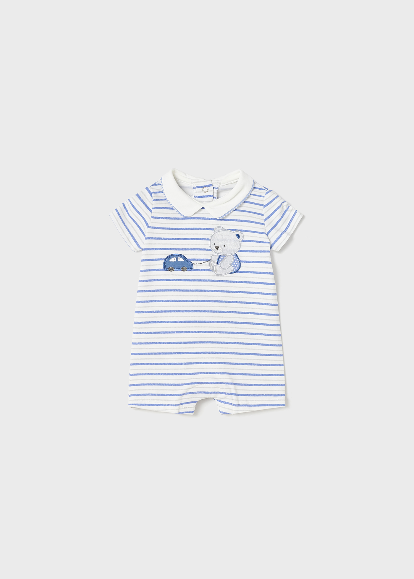 Pijama para recém-nascido com estampa de algodão sustentável