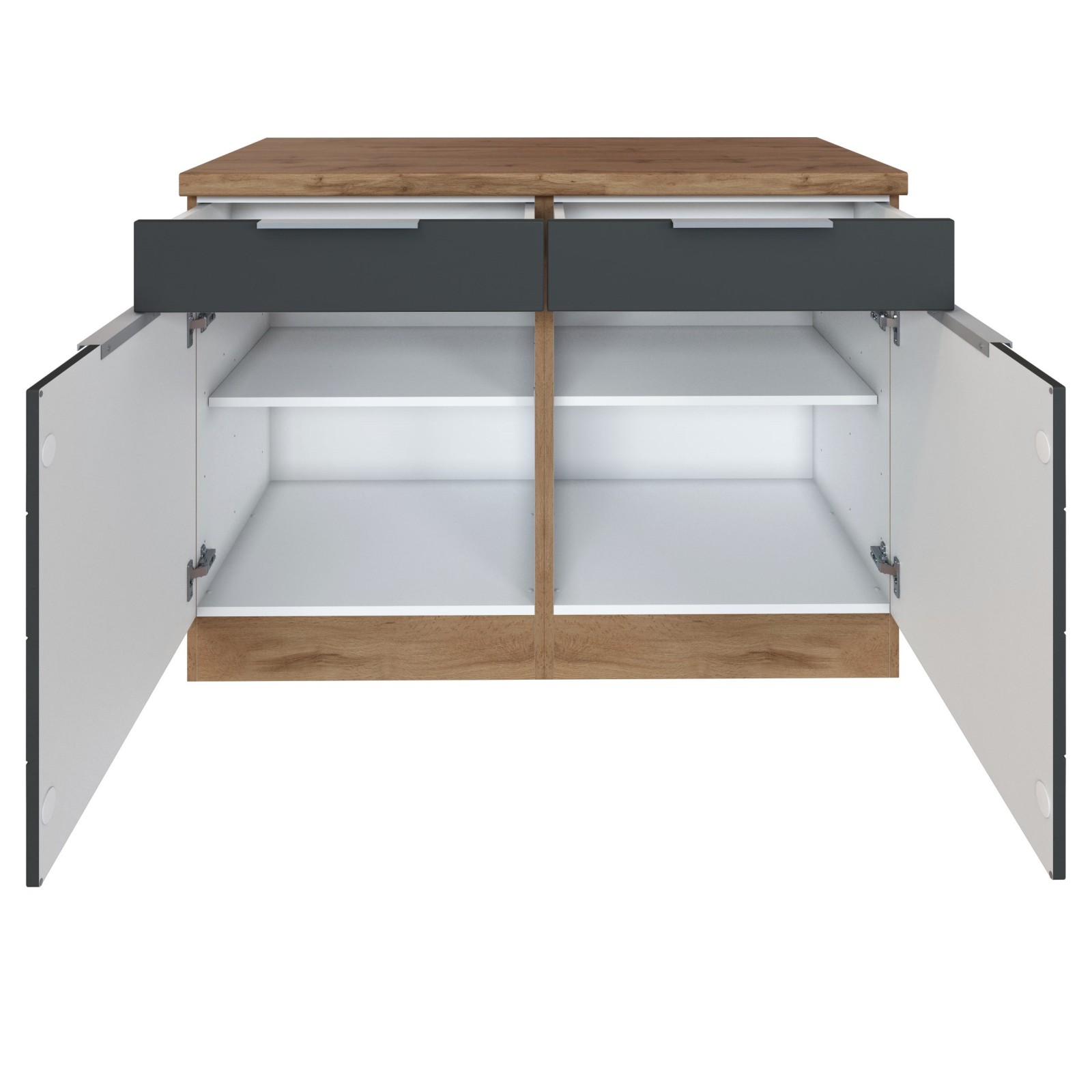 Unterschrank FLORENZ - Wotaneiche-grau matt - 120 cm