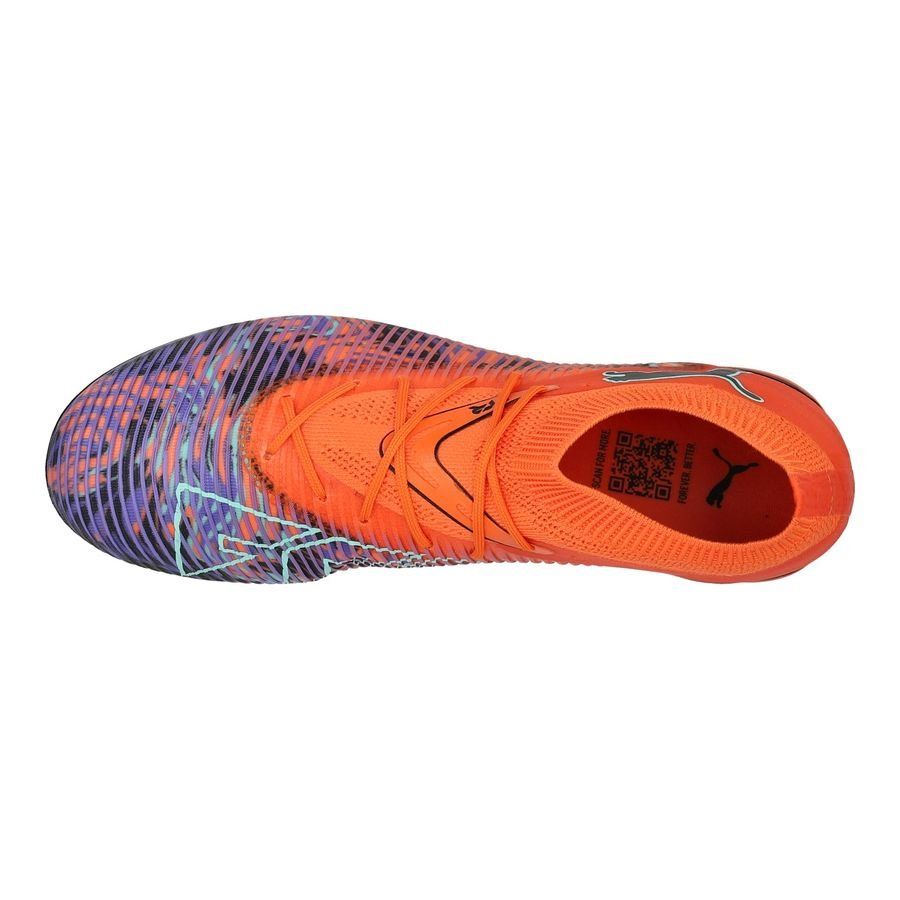 PUMA Future 8 Match FG/AG Creativity - Orange Poppy/Dark Amethyst/Bleu/Noir ÉDITION LIMITÉE